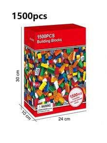 MINKOJA Bulk Small Loose Building Blocks 300-1500PCS, DIY Compatible Bricks, Educational Birthday Gift - Multicolor - View 8