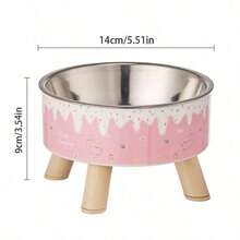 1pc/2pcs Stainless Steel Elevated Pet Bowls With Sturdy Stand, Anti-Slip & Anti-Spill, Large Capacity For Cat And Dog Food And Water - multicolor - View 21