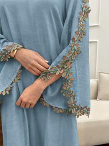 Yasmyna 女款刺繡貼花阿拉伯式洋裝 - 藍色 - 查看 5