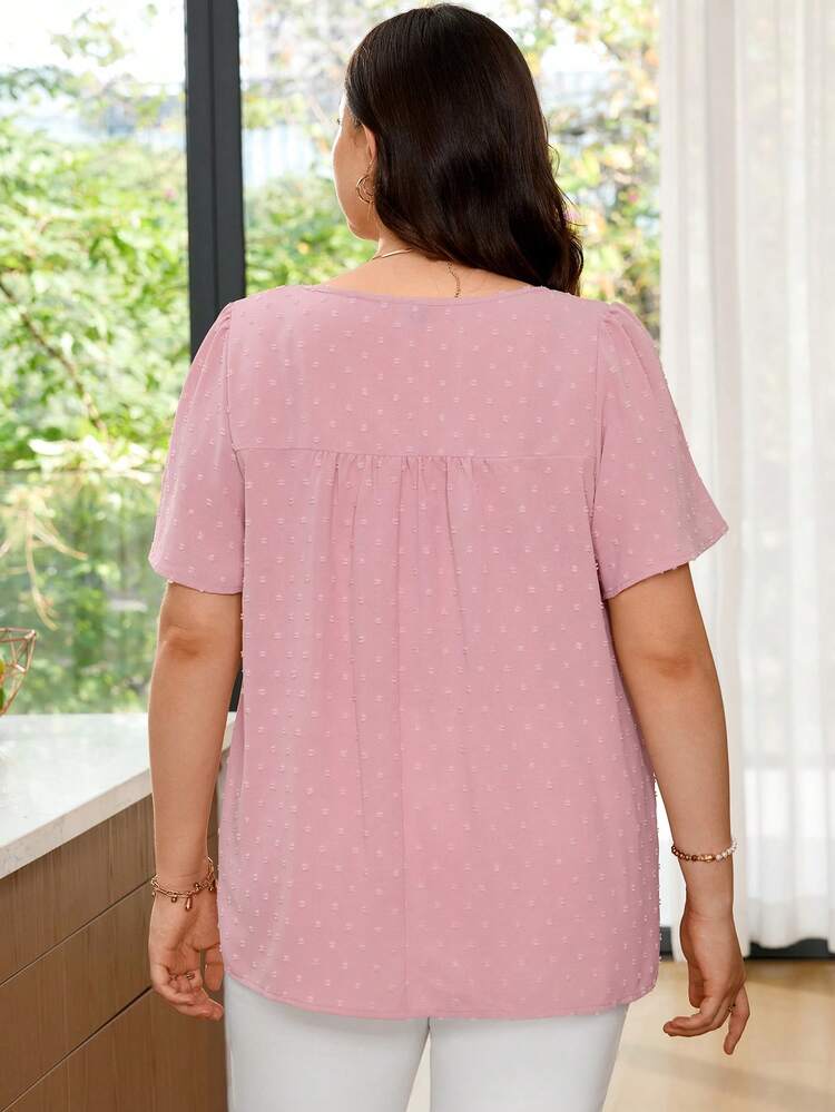 Women's Plus Size Summer Casual Solid Color Shirt