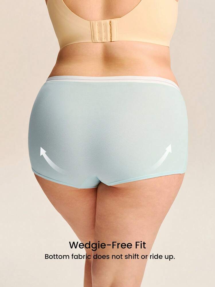 Plus 3-Pack High-Waist Boyshorts