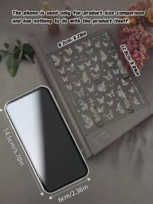 精致蝴蝶翅膀美甲贴纸 - 自粘式，无香型，适用于手脚装饰，设计优雅，易于粘贴，是秋冬季DIY美甲的完美之选。 - 漸變 - 查看 3