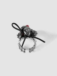 MortiRose Silver Sweet Cool Open Ring Fashion Spice Girl Style Love Jewelry - Silver - View 4