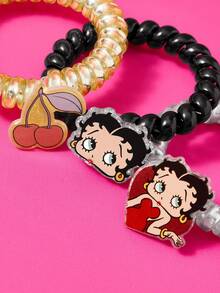 Betty Boop x SHEIN 接縫髮帶套組 - 彩色 - 查看 3