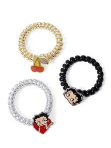 Betty Boop x SHEIN 接縫髮帶套組 - 彩色 - 查看 4