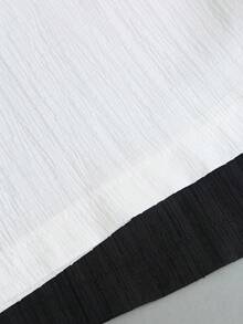 Sweetra Sommer Mode Neuer Stil Slouchy Textur Weite Beine Lange Hose, Schwarz & Weiß All-Match Vielseitig Schlankmachend Drapierte Haus Lässig Hose 2 Stücke - Verschiedenfarbig - Übersicht 7