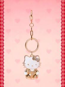 HELLO KITTY AND FRIENDS | SHEIN 1 Buah Gantungan Kunci Kucing Lucu Kartun Kreatif Baru, Desain Gabungan IP, Lucu dan Personal, Sederhana dan Elegan, Dapat Juga Digunakan Sebagai Aksesori Tas, Cocok untuk Berbagai Pesta, Konser, Festival, Hadiah Istimewa - Emas - View 5
