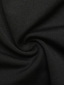 Selianne Women's Summer Casual Elegant Commuting Colorblock Textured Fabric Square Neck Bodysuit Night Out Black - Black - View 7