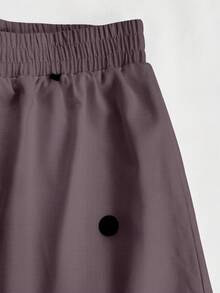 EMERY ROSE Conjunto de dos piezas de moda simple con lunares para mujer, primavera/verano - Morado - Ver 5