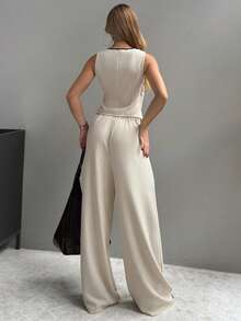 BiaLiraa Women Two Pieces Outfits For Daily Wear Summer Casual - Apricot - View 2