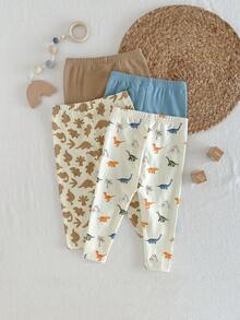 Loomiva Bộ 4 quần dài họa tiết khủng long cho bé trai - Nhiều màu - Xem 3
