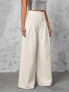 Selenza 女士纯色简约日常牛仔裤 - 米色 - 查看 6