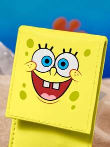 SpongeBob SquarePants | SHEIN 黃色海綿寶寶卡通主題 3 件組金屬美甲與足部護理套組，附收納盒，可愛指甲修整工具組，含死皮推棒與指甲锉，適合卡通迷與美容愛好者的完美禮物 - 黃色 - 查看 4