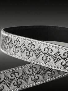 MortiRose Medieval Vintage Leather Belt, Viking Retro Embossed Rivet Waist Belt, Nostalgic Floral Punk Rivet Versatile Belt, Suitable For Various Occasions - Multicolor - View 7