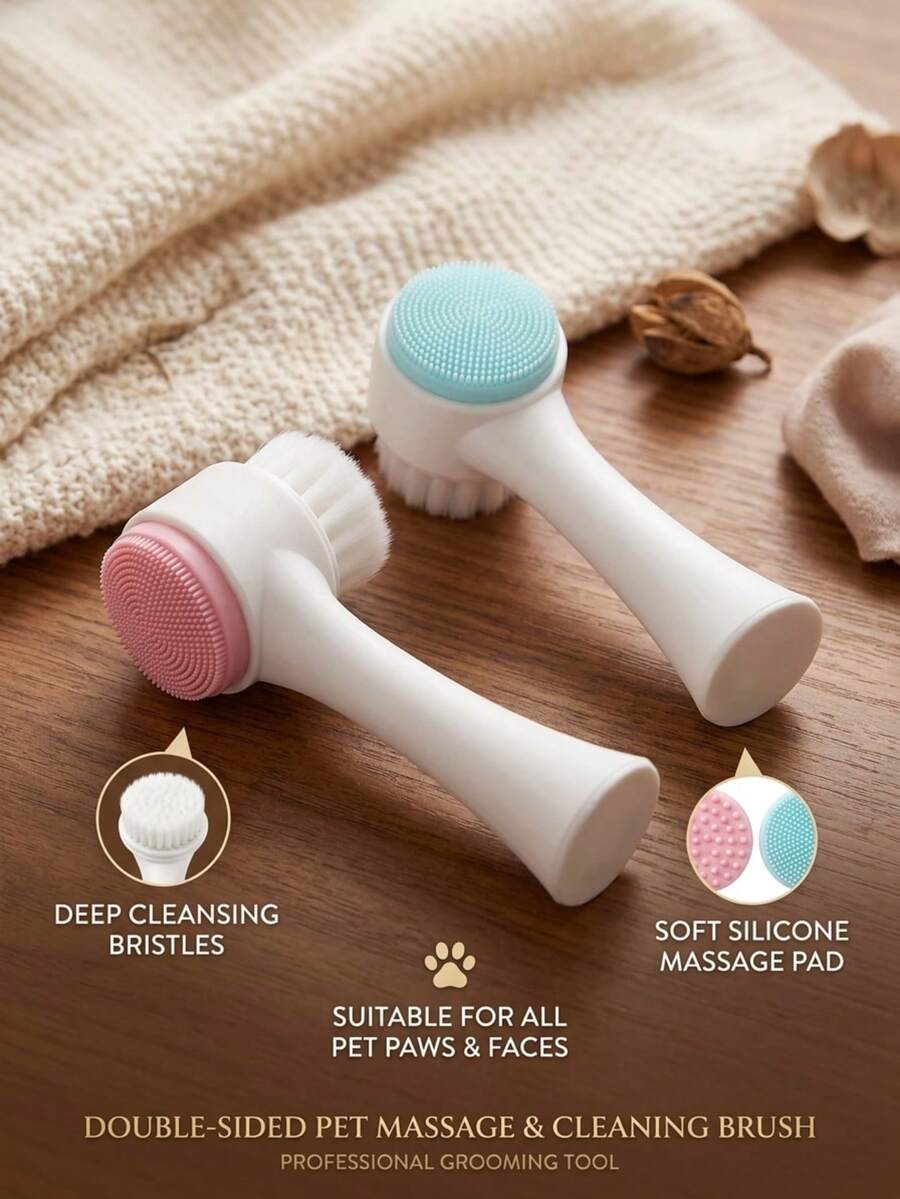 PETSIN 1/2 Pet Foot Cleaning Brushes, Suitable For Cats And Dogs - Multicolor - View 1