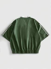 ROMWE MEN Street Life Chaqueta vaquera casual versátil de bloques de color para uso diario para hombres - Multicolor - Ver 9