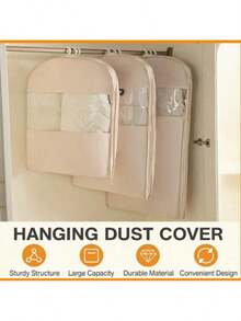 1pc New Down Jacket Compression Dust Cover, Wardrobe Clothing Dust Bag - Multicolor - View 4