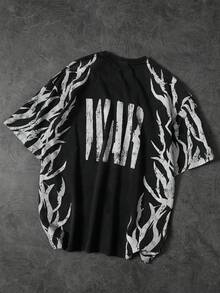Gym Rark Camiseta deportiva de manga corta con cuello redondo y estampado de estrellas para hombre, gimnasio - Negro - Ver 2