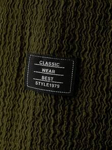Manfinity Homme Men's Solid Color Notch V-Neck Casual Versatile Daily Outing Top - Army Green - View 5