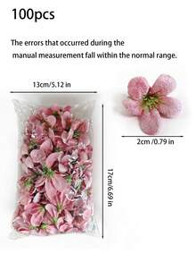 100朵迷你人造丝花，散装仿真玫瑰雏菊向日葵布艺花，DIY工艺饰品，适用于婚礼发饰、帽子服装装饰 - 彩色 - 查看 3