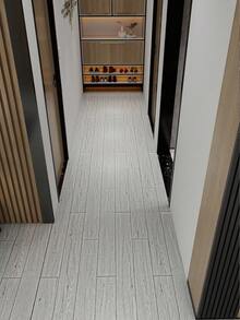 Madebyblanc 1 Roll Light Gray Wood Grain Peel And Stick Floor Sticker, 11.8" / 17.5" Width Options, Waterproof Self Adhesive Vinyl Floor Decal With Free Installation Kit, Removable Non-Slip Renter Friendly Floor Covering For Home DIY Renovation - Oak floor sticker - light gray - View 19