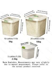 Large-Capacity Sealed Rice Storage Container, Moisture-Proof And Insect-Proof For Home Use - Multicolor - View 10