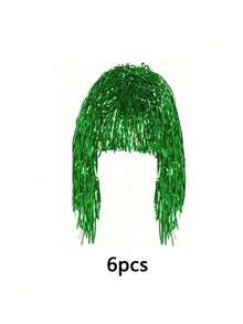 1pc/6/12pcs Shiny Wig, Glitter Party Wig, Colorful Glitter Wig Cap, Disco Costume Wig, Fun Party Hat, Funny Glitter Metal Hair Accessory, Suitable For Party Carnival, Headwear, Daily Party Supplies, Party Home Decor, Party Gifts, Holiday Supplies - multicolor - View 14