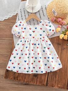 Vestido casual lindo, dulce e interesante con mangas con volantes para bebé niña/niña pequeña de 0-3 años, adecuado para uso diario y salidas en primavera/verano - Blanco - Ver 3