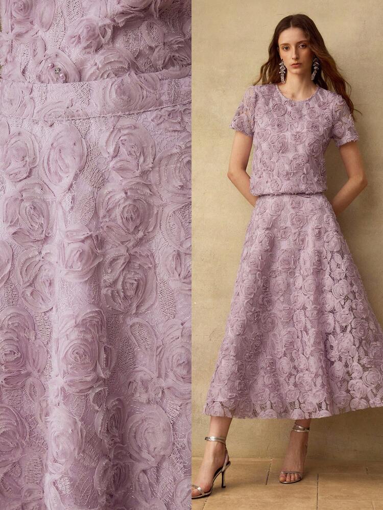 WOMEN'S ELEGANT FLORAL PATTERN SKIRT