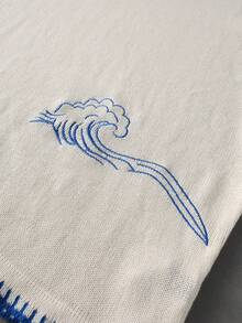 ROMWE MEN Men's Coconut Tree Pattern Casual Versatile Daily Wear Knit Top - Beige - View 5