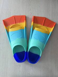 1 Piece Teen Swimming Fins, Comfortable Silicone Fins Suitable For Swimming And Diving. Sized For Beginner Adults, Runs Small, Please Order One Size Larger - Multicolor - View 7