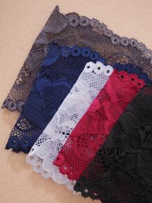 5pack Floral Lace Thong, Sexy Lingerie - Multicolor - View 4
