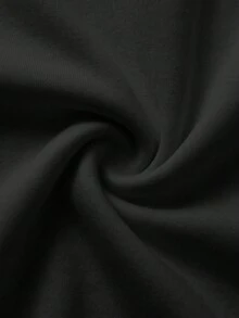 SHEIN BASICS 休閒運動風基本款純色針織中低腰運動超短女款短褲，居家純黑色夏季 Panlakad 健身房短褲 - 黑色 - 查看 6