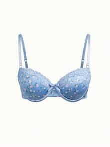 PetitDoll 1pc Women's Underwire Bra - Blue - View 3