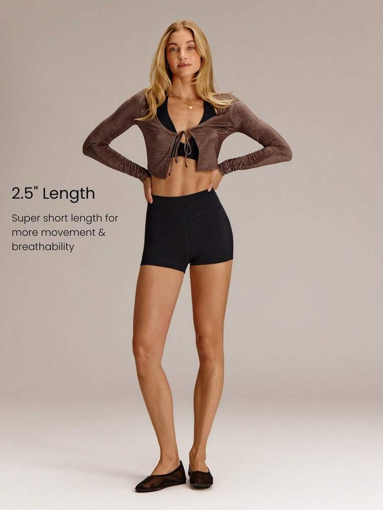 2,5" FeatherFit™ Ultra-kurze Anti-Rutsch Bikershorts für geringen Aufwand, Lässig, tägliches Fitnesstraining