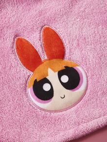 THE POWERPUFF GIRLS X SHEIN 1个可爱卡通刺绣干发帽，超强吸水干发帽，适合各种发质和发量，吸水快干 - 粉色 - 查看 7