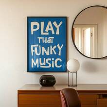 Play Music, Oil Painting, Retro Bar, Shopping Cart, Poster Layout, 70s Music Poster, Wall Painting, Frameless - "Play music" - View 6