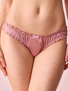 Bonmuse 3pack Bow Front Lettuce Trim Panty Set - Multicolor - View 10