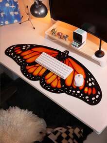 1PC Diatomite Quick Drying Desk Mat Mouse Pad With 4 Cute Patterns Light Purple Butterfly Yellow Butterfly Beach Cat For Gaming Computer Laptop Non Slip Absorbent Large Keyboard Mat Desktop Protector Office Home Decor - multicolor - View 9