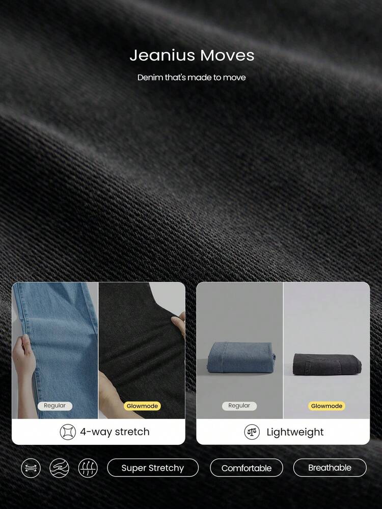 Jeanius Moves Movin' And Groovin' Stretchy Breathable Butt-Lifting Denim Crossover Waist Flare-Leg Pocket Jeggings Daily Casual Wear  Spring Summer