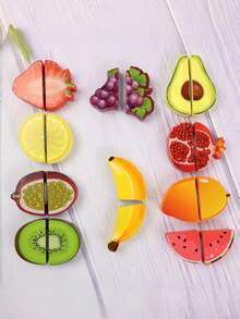 MINKOJA MINKOJA Color Box Wooden Pretend Fruit Cutting Playset With 10 Large Fruit Blocks, Kids Role Play Toy Improves Hands-On Skill, Social Ability & Fruit Cognition, Early Educational Wooden Toy, Great Birthday & Holiday Surprise Gift For Boys Girls - Multicolor - View 7