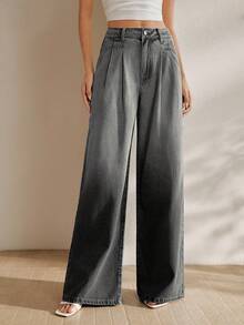 Anewsta Fashion Women's New Back-To-School Style Casual Streetwear Dark Grey Jenas Long Pants Graduation Summer Everyday Night Out - Black - View 2