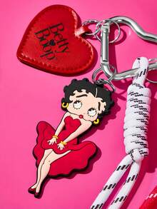 Betty Boop x SHEIN 時尚包包裝飾掛飾，個性化禮物 - 紅色 - 查看 5