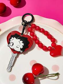 Betty Boop x SHEIN Cute And Fun KeCute And Fun Key Covery Cover - Red - View 2