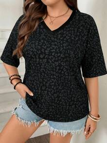 SHEIN LUNE Camiseta con Bolsillo Verde Talla Grande Día de San Patricio Primavera Break Estilo Boho Rave Atuendos de Festival Primavera Break Atuendos Estilo Old Money Atuendos de Rave para Mujeres - Multicolor - Ver 4