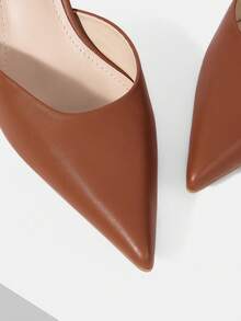 MOTF Giày cao gót nữ - Màu nâu caramel - Xem 5