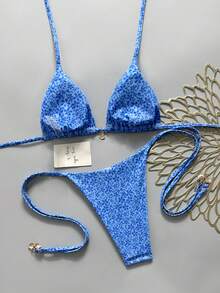 Swim Mod Đồ bơi bikini 2 mảnh thời trang hot girl mùa Xuân/Hè 2026, thiết kế ấn tượng, gợi cảm và tôn dáng, kèm mặt dây chuyền vỏ sò, đồ bơi đi biển nghỉ dưỡng - Nhiều màu - Xem 2