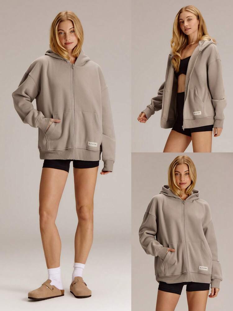 Everyday Fleece Keep It Casual Unisex Long Sleeve Hoodie Jacket With Basic Pockets Daily Casual