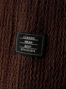 Manfinity Homme Men's Solid Color Notch V-Neck Casual Versatile Tank Top - Rust Brown - View 6