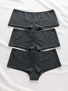 Ocili 女款舒適休閒低腰內褲 (3入組) - 灰色 - 查看 3